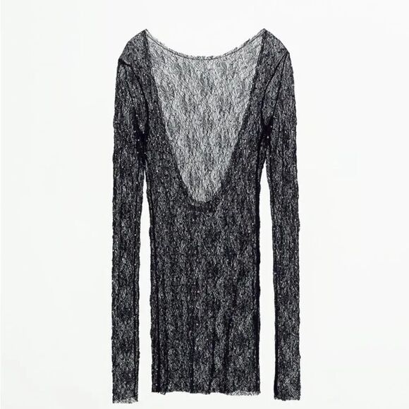 ZARA LACE RHINESTONES TOP - Picture 9 of 10